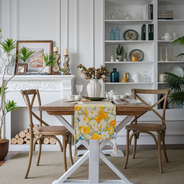 Sunshine Meadow Tassel Runner