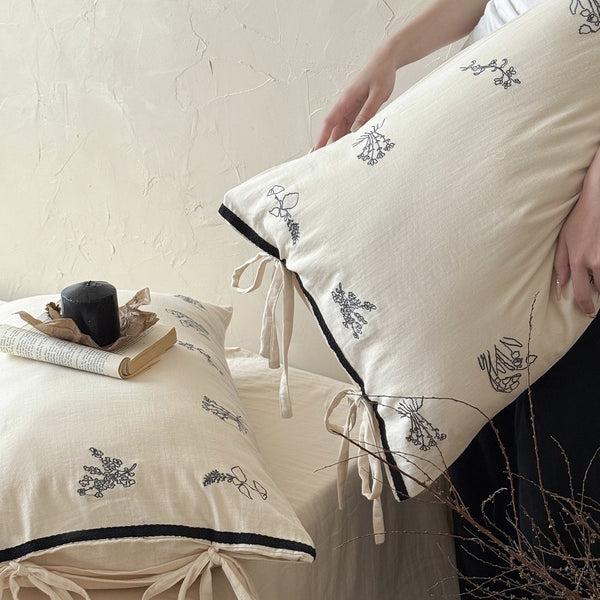 Herb Embroidery Bedding Set