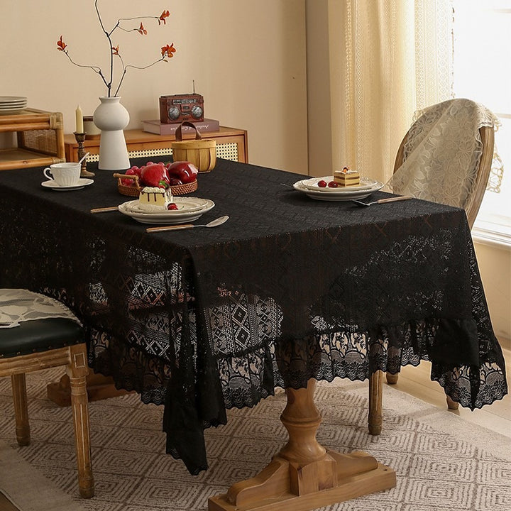 Classical Diamond Ruffle Tablecloth