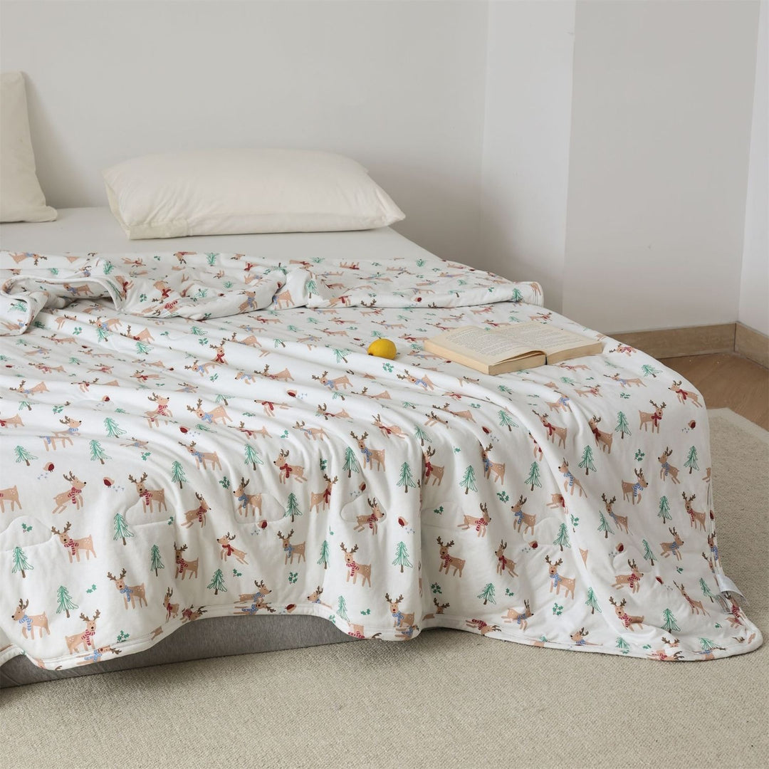 Forest Reindeer Summer Blanket