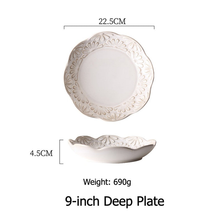 Garland Embossed Ceramic Dining Collection