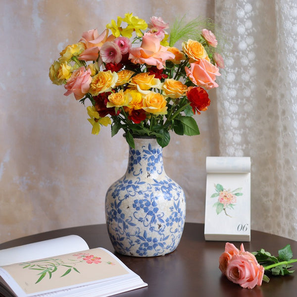 Blue Countryside Ceramic Vase