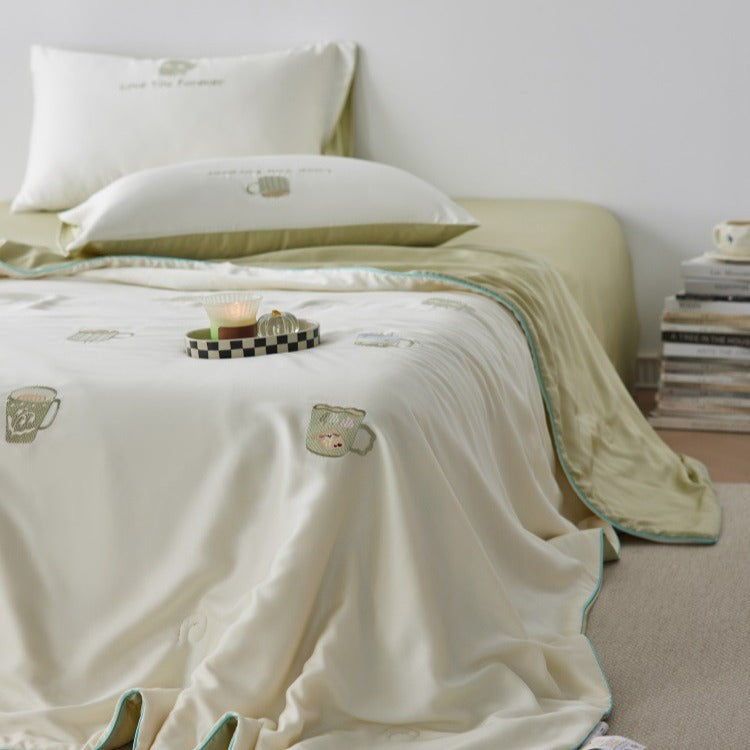 Warm Cafe Lyocell Summer Quilted Blanket