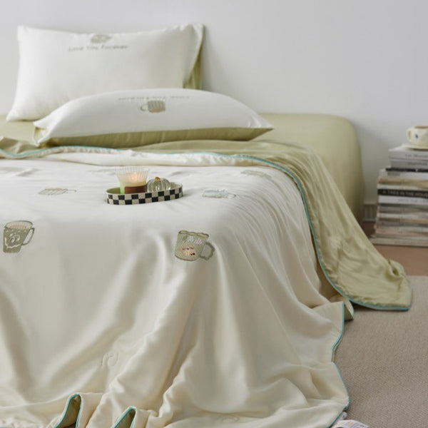 Warm Cafe Lyocell Summer Quilted Blanket