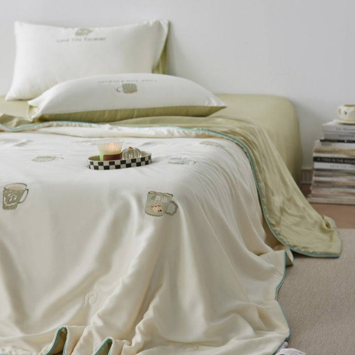 Warm Cafe Lyocell Summer Quilted Blanket