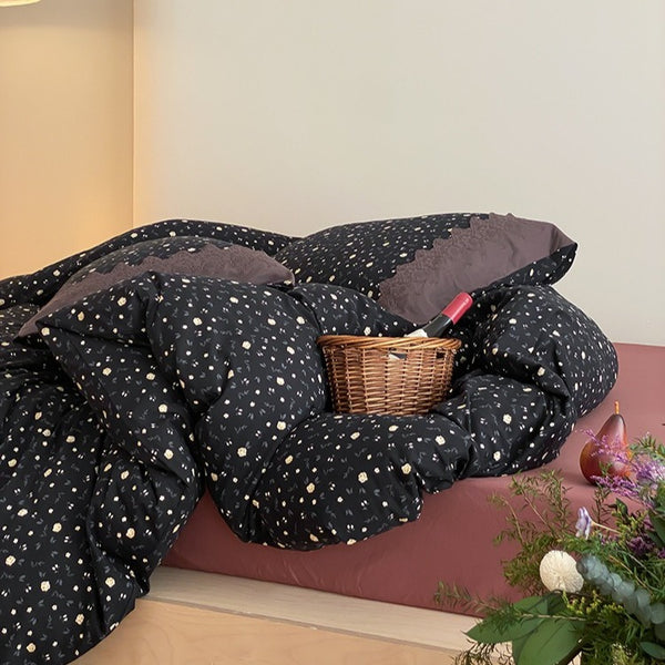 Midnight Bloom Cloud Bedding Set