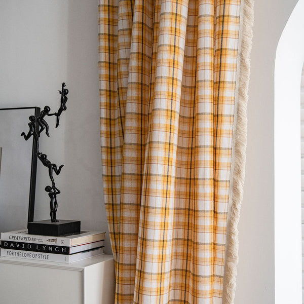 Homestead Chequered Tassel Curtain