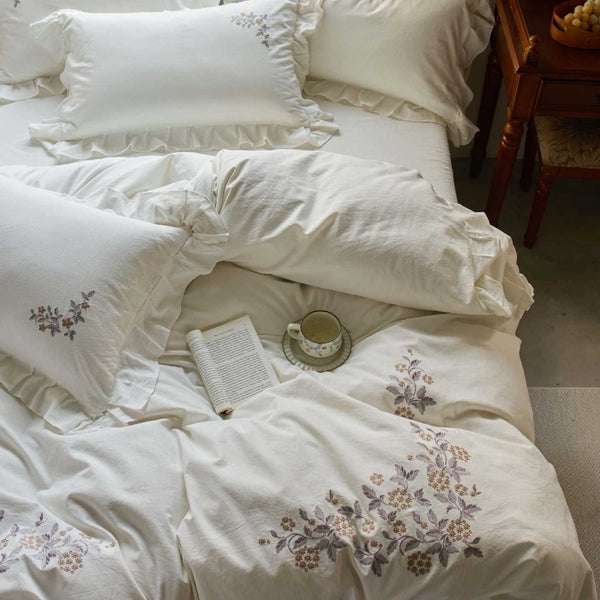 Princess Floral Cotton Linen Bedding Set