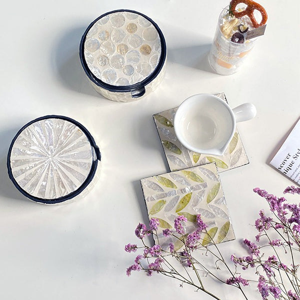 Pearl Shell Coaster Set
