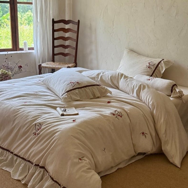 Wild Berry Linen Cotton Bedding Set