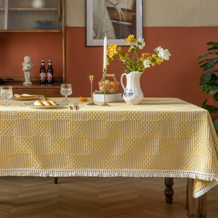 Vintage Geo Weave Tablecloth