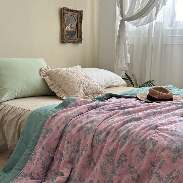 Blossom Dew Summer Quilted Blanket
