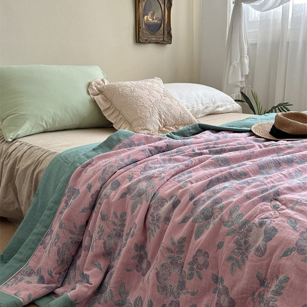 Blossom Dew Summer Quilted Blanket