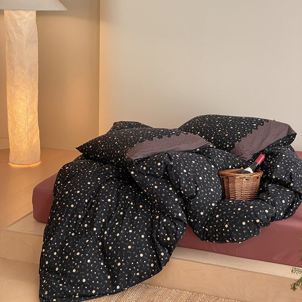 Midnight Bloom Cloud Bedding Set