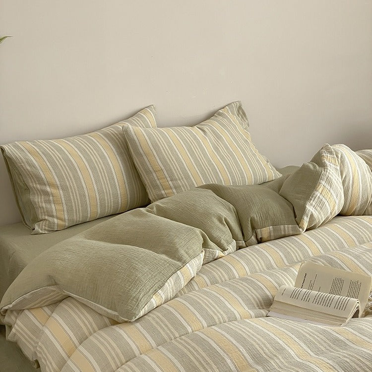 Springtime Striped Bedding Set