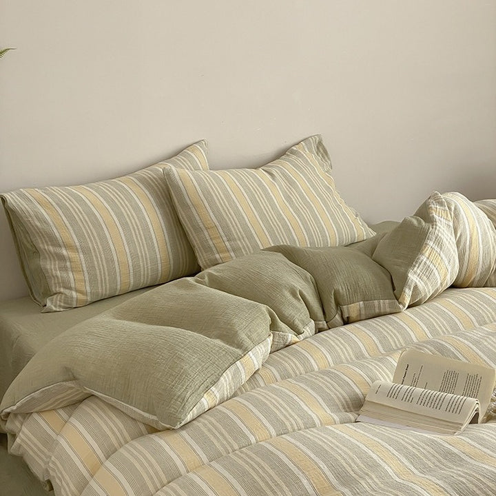 Springtime Striped Bedding Set