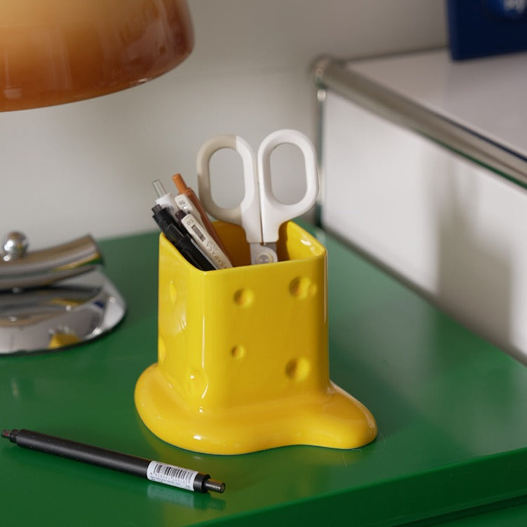 Swiss Cheese Brush Holder