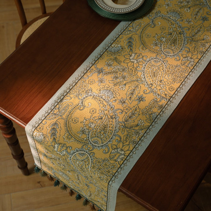 Sunlit Paisley Tassel Runner