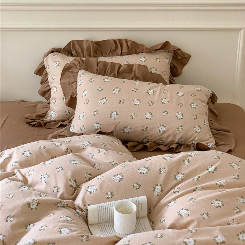 Frilly Floral Bedding Set