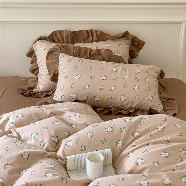 Frilly Floral Bedding Set