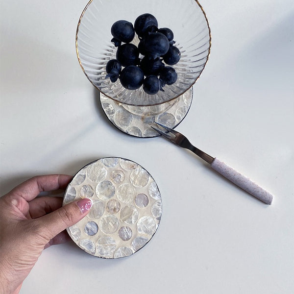 Pearl Shell Coaster Set