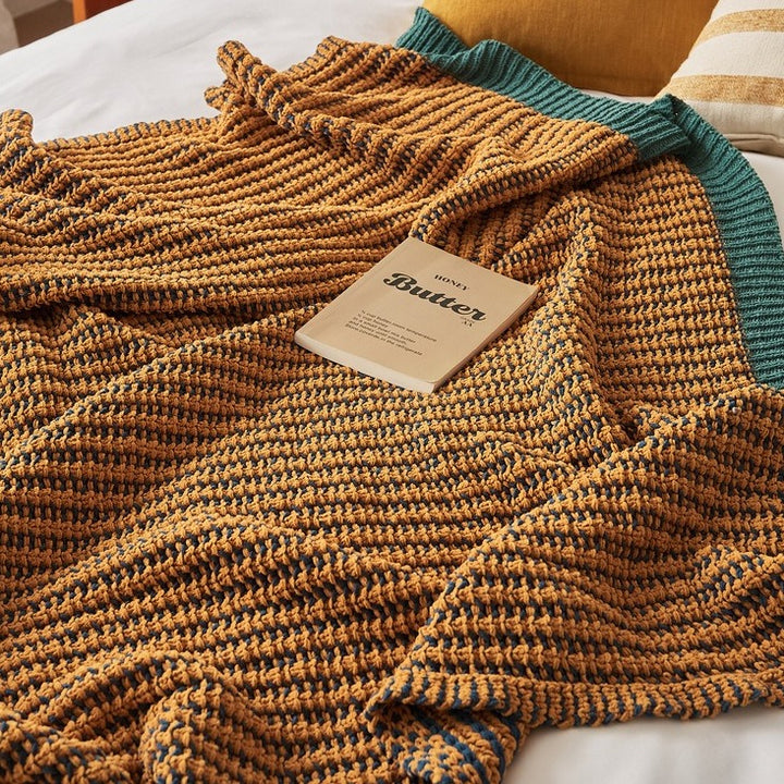 Earthy Contrast Throw