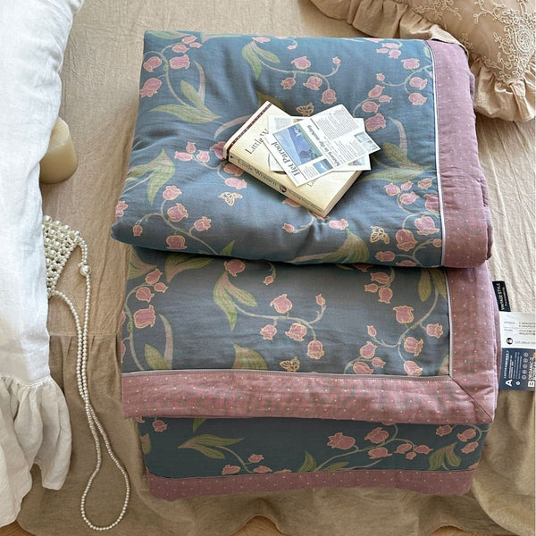 Bellflower Summer Quilted Blanket