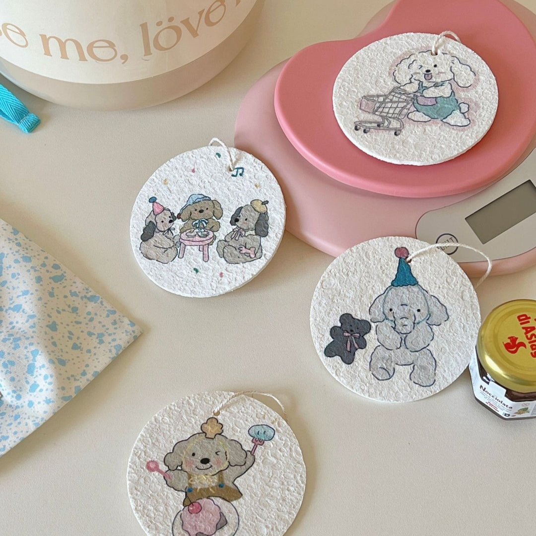 Puppy Party Dish Sponge Set