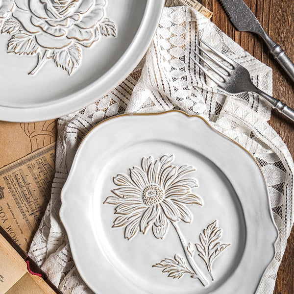Botanical Embossed Plate