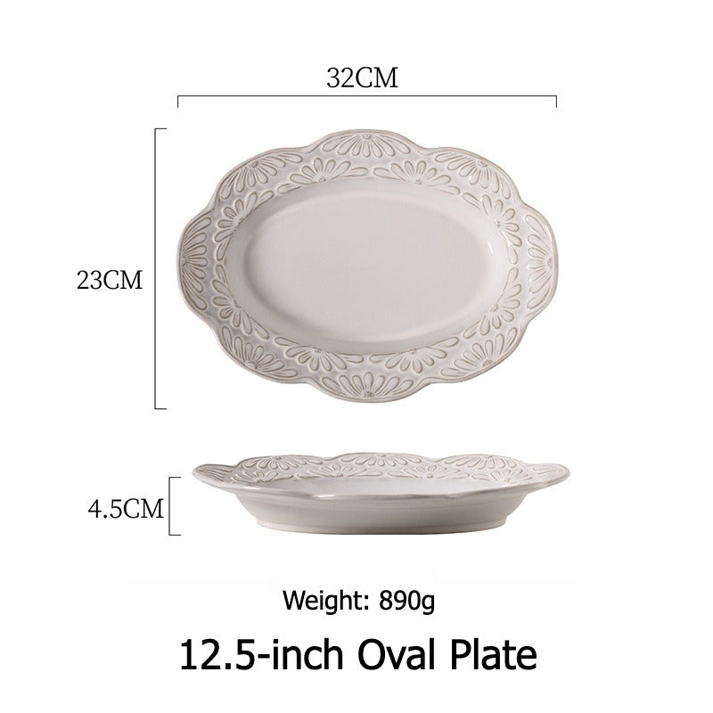 Garland Embossed Ceramic Dining Collection