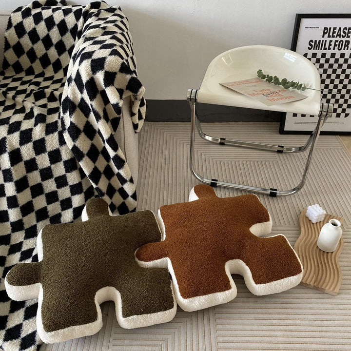 Soft Colour Puzzle Piece Cushion