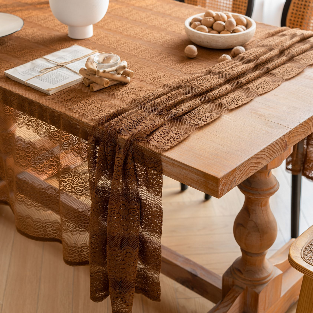 Retro Stripe Lace Tablecloth