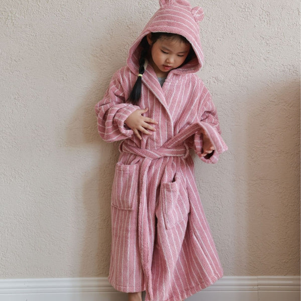 Coastal Striped Kid Bathrobe
