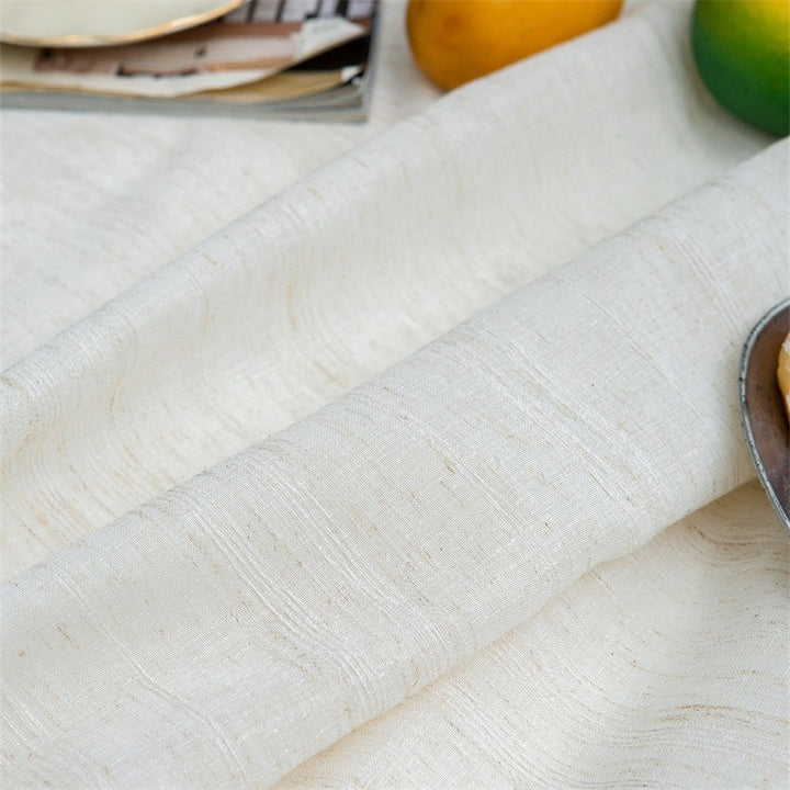 Line Linen Round Tablecloth