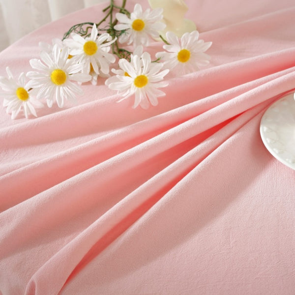 Block Colour Ruffle Round Tablecloth