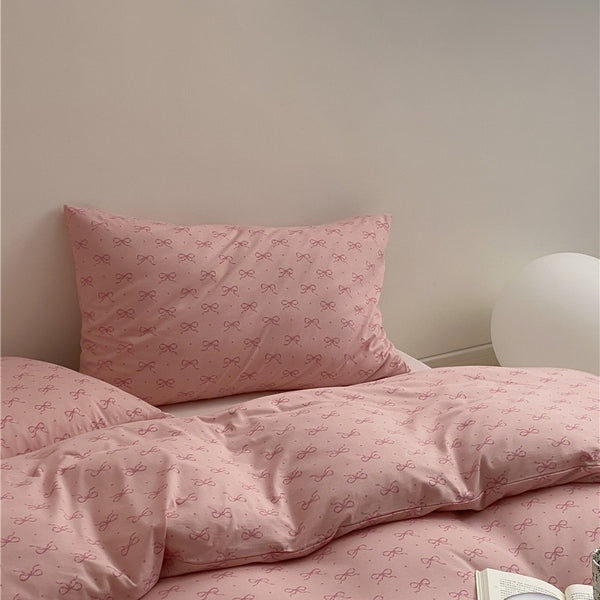 Pink Bow Bedding Set