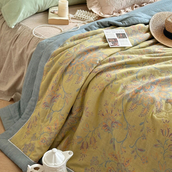 Golden Time Summer Quilted Blanket