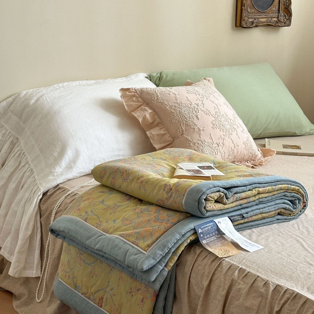 Golden Time Summer Quilted Blanket