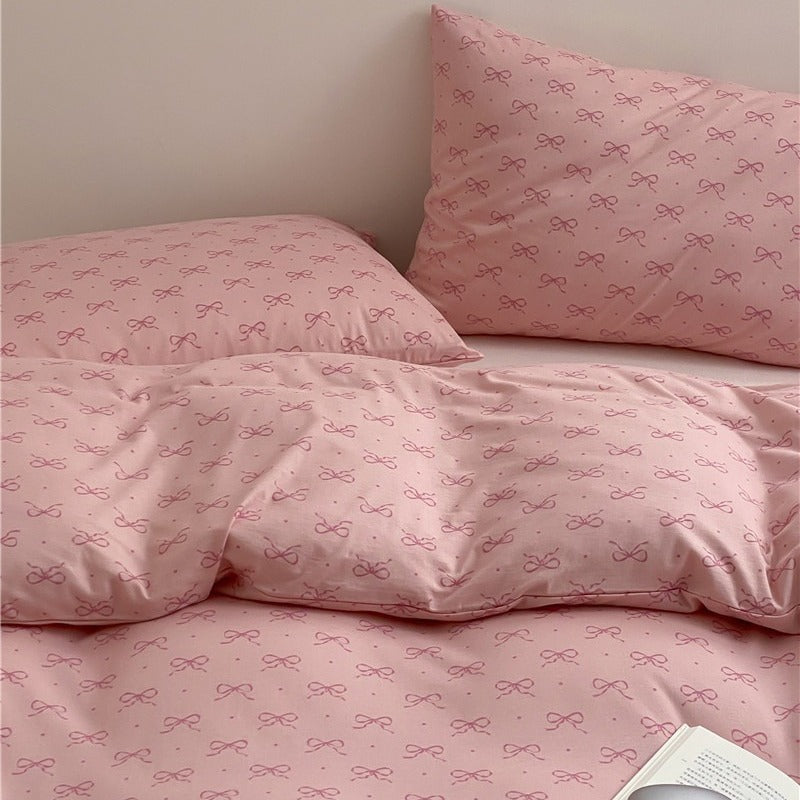 Pink Bow Bedding Set