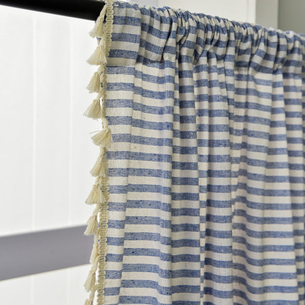 Beach Villa Striped Curtain