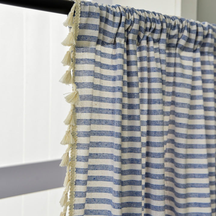 Beach Villa Striped Curtain