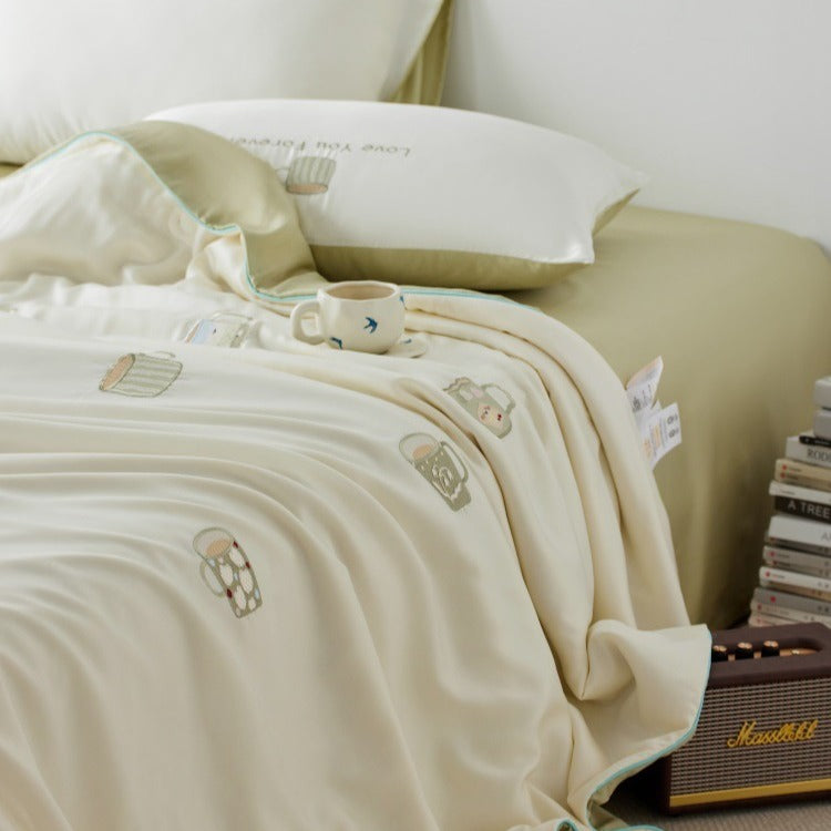 Warm Cafe Lyocell Summer Quilted Blanket