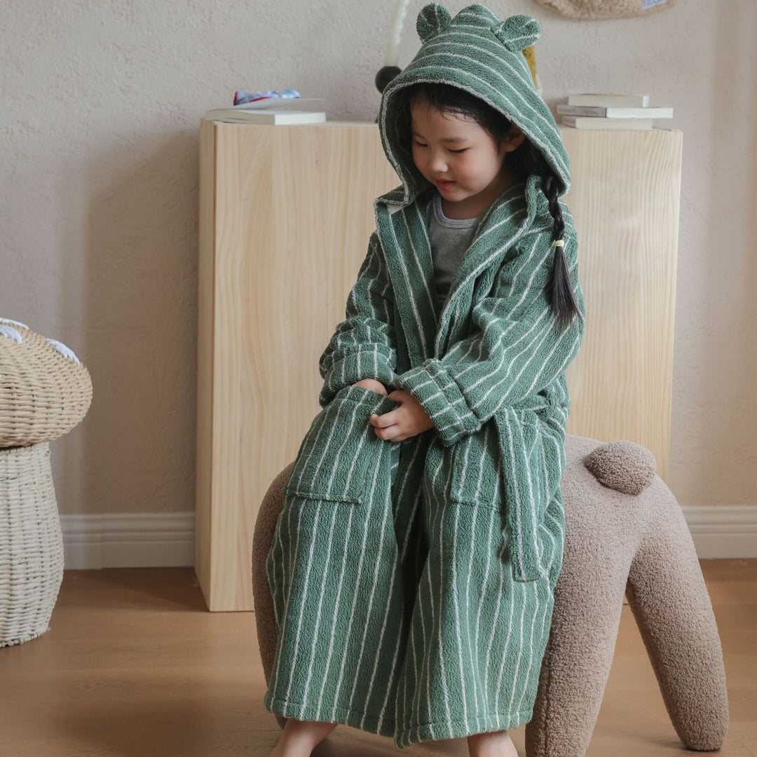 Coastal Striped Kid Bathrobe