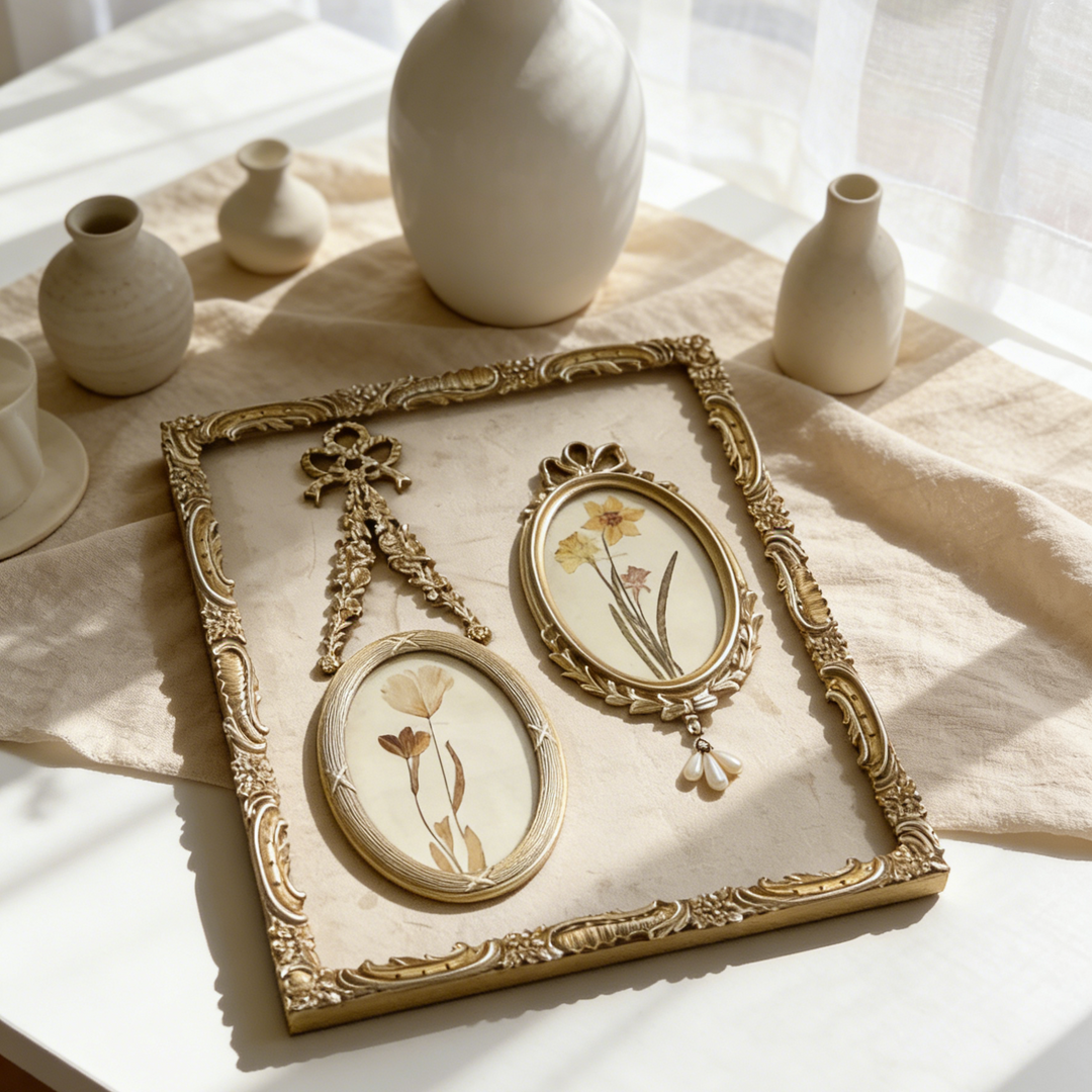 Gilded Carved Double Frame