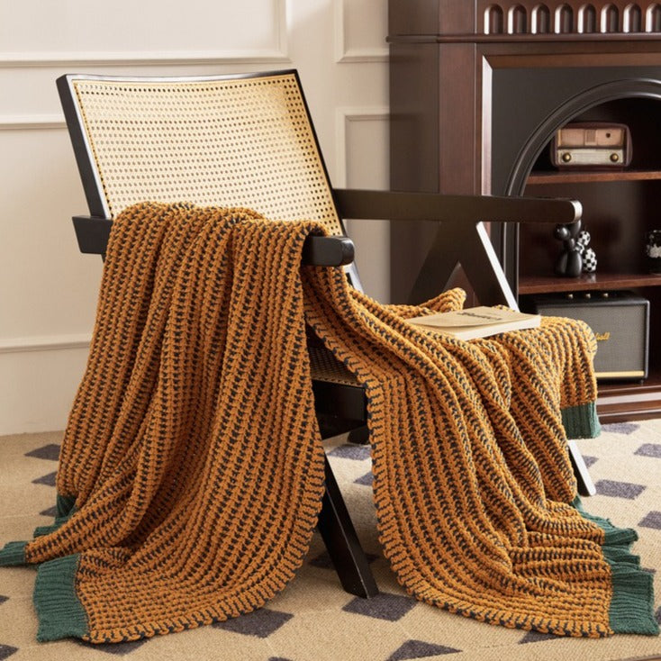 Earthy Contrast Throw