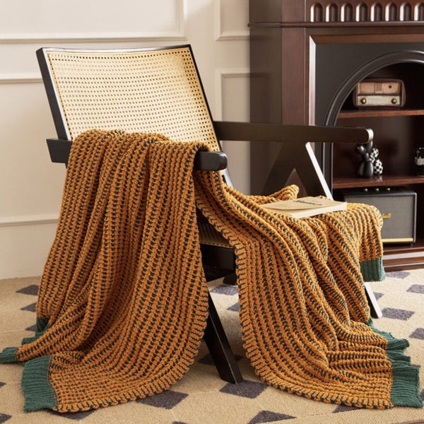 Earthy Contrast Throw