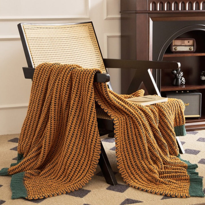 Earthy Contrast Throw