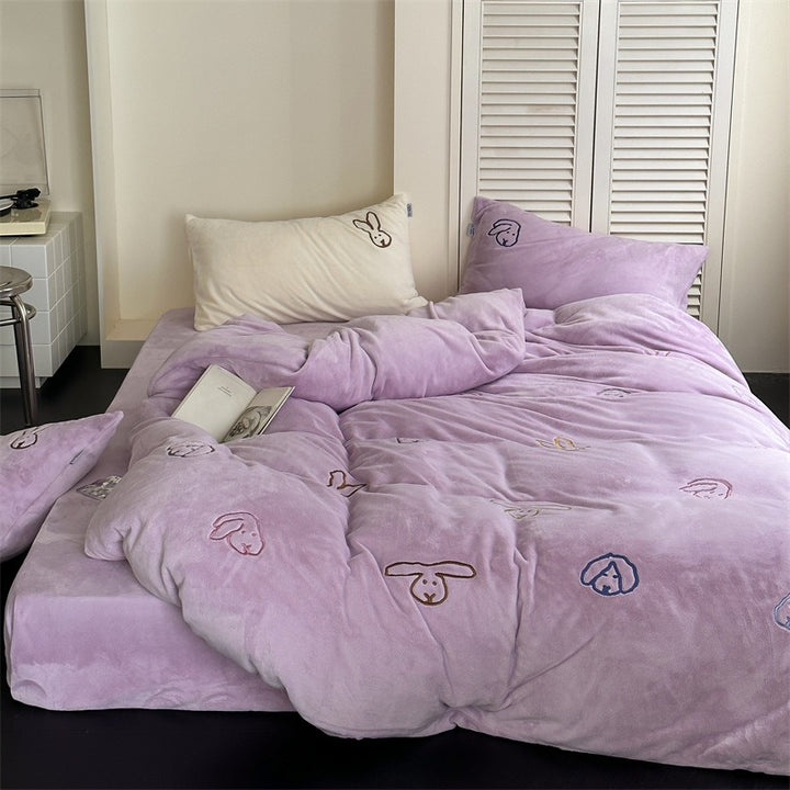 Warm Bunny Bedding Set Collection