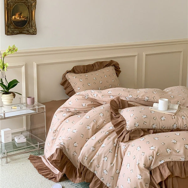Frilly Floral Bedding Set