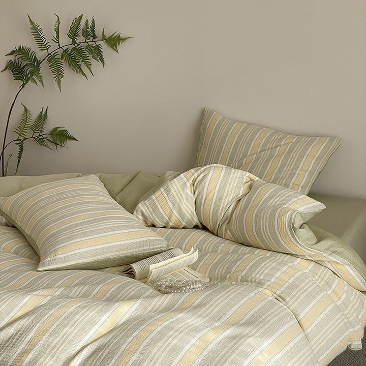 Springtime Striped Bedding Set